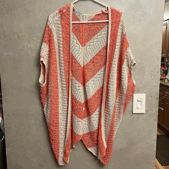 Maurices XL Orange Cream Crochet Knit Cardigan - Picture 11 of 11
